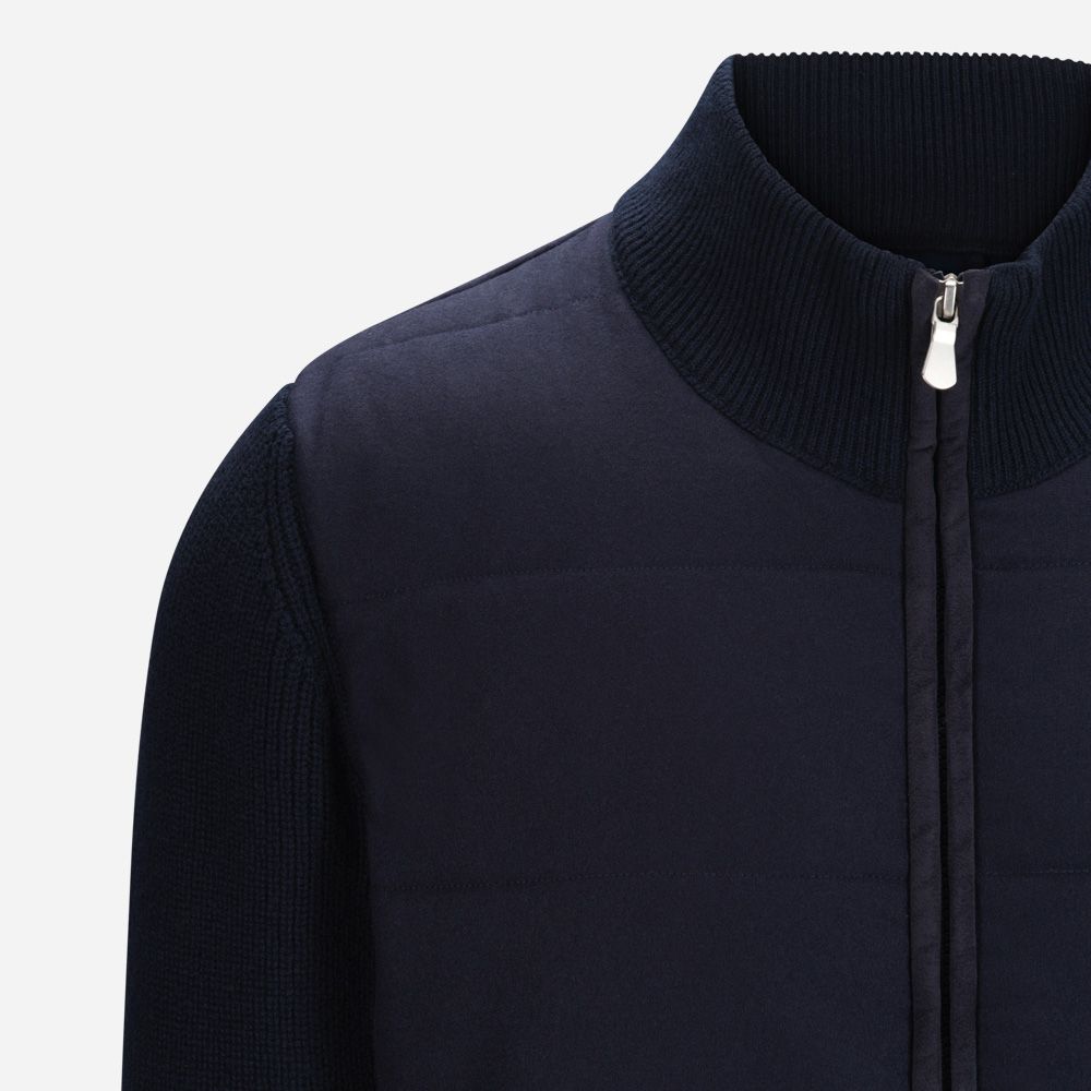 Hybrid Jacket Flanel Wool - Navy