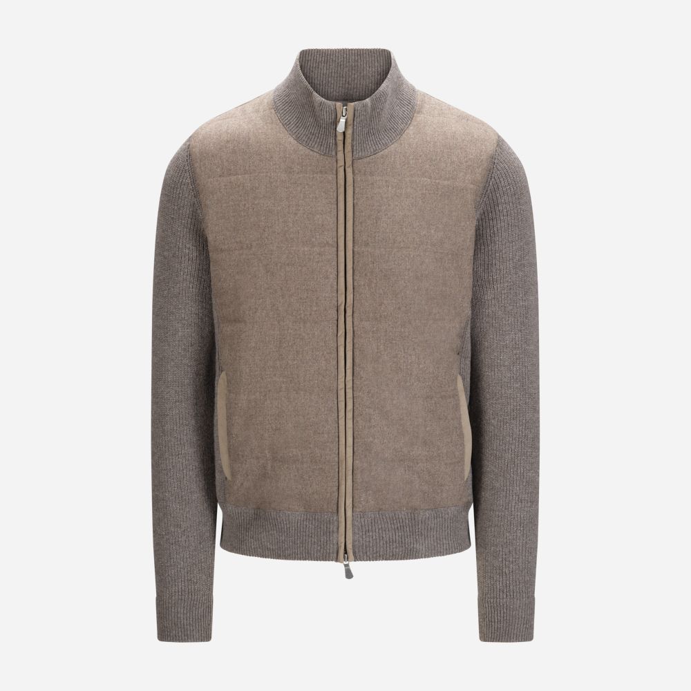 Hybrid Jacket Flanel Wool - Taupe