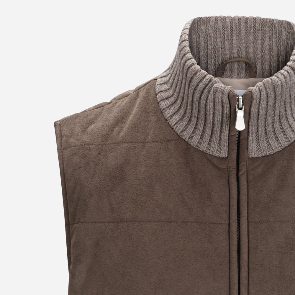 Vest Alcantara - Taupe