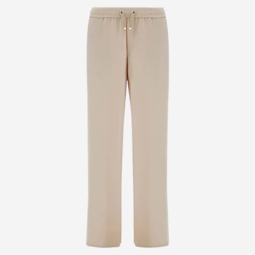 Matt Crepe Satin Trousers - Chantilly