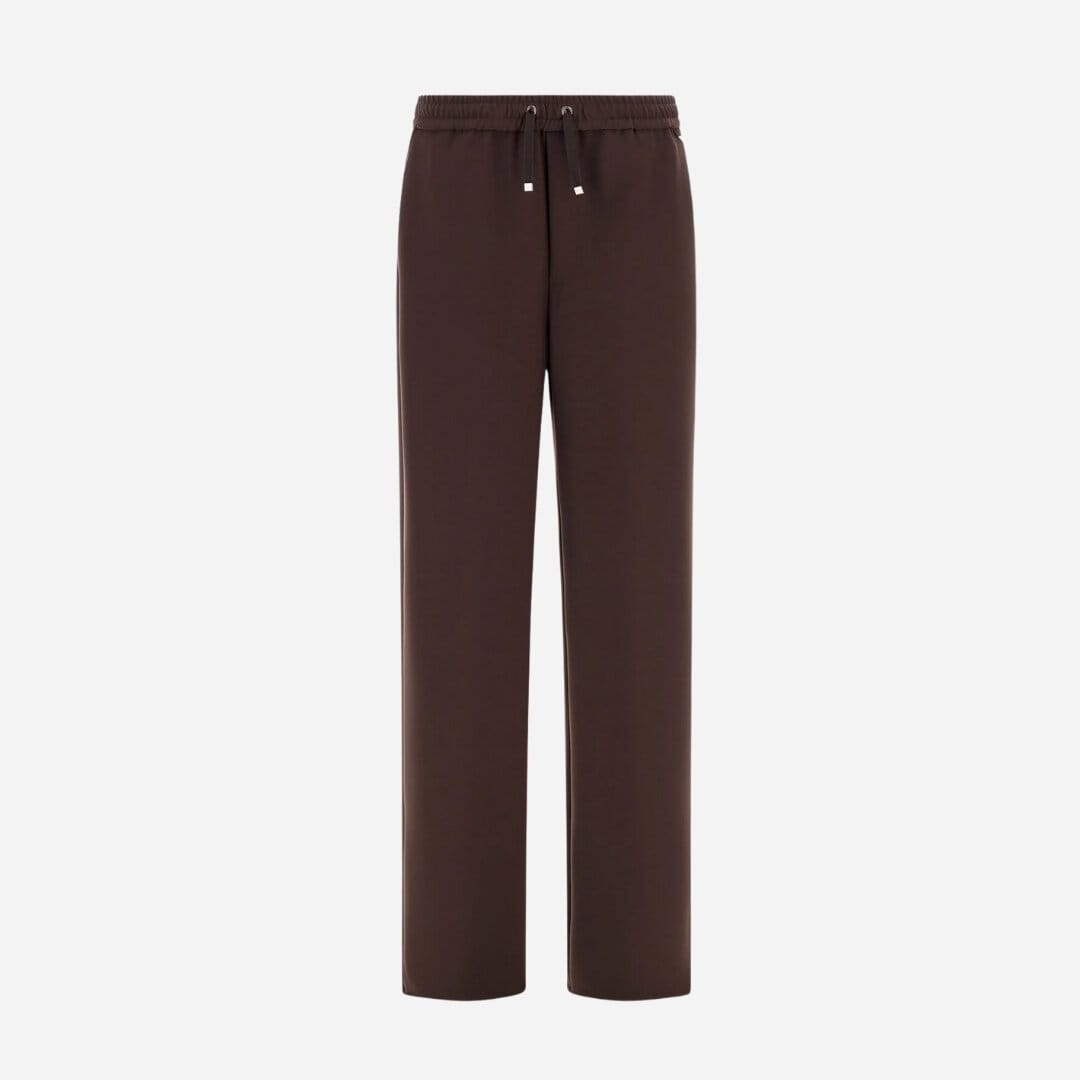 Matt Crepe Satin Trousers - Dark Chocolate