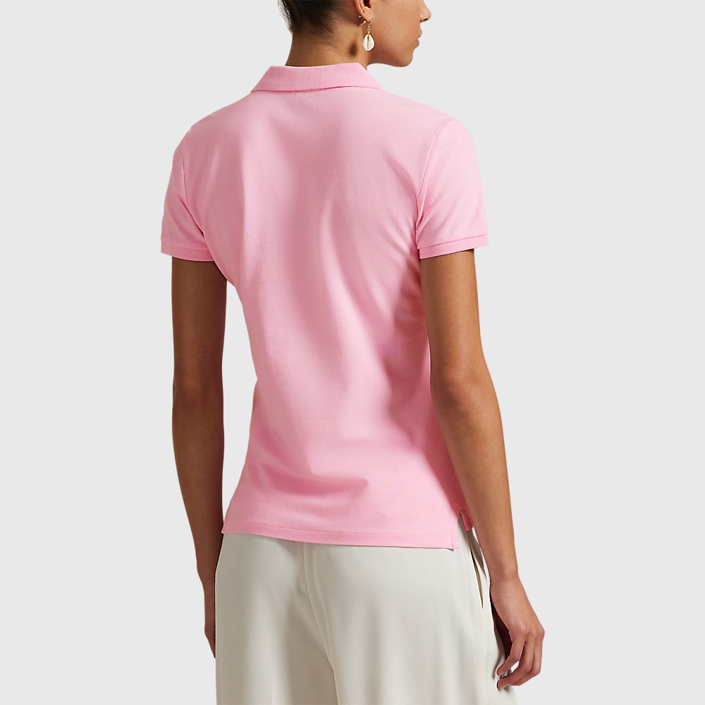 Slim Fit Stretch Polo Shirt - Pink