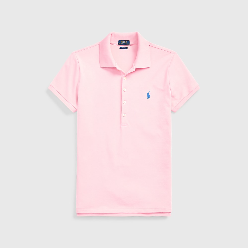Slim Fit Stretch Polo Shirt - Pink