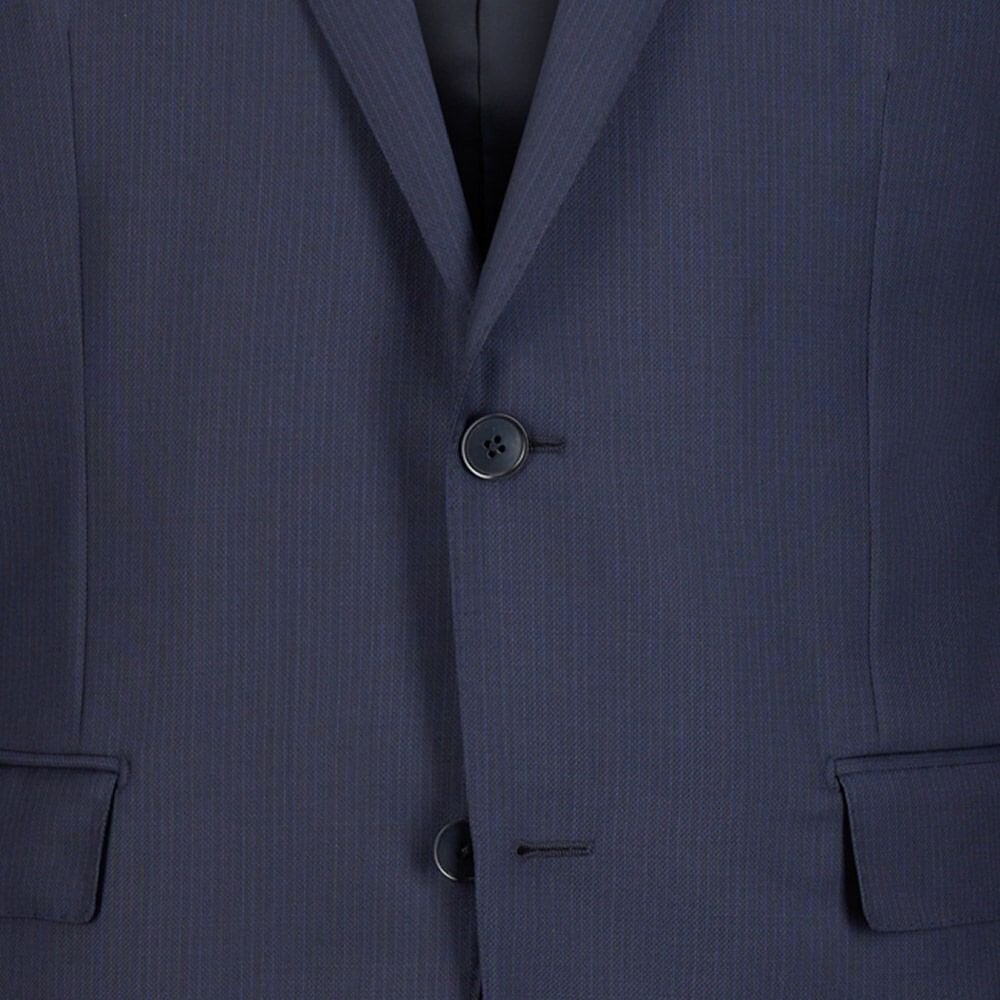 2 Pieces Wool Suit - Dark Blue Tonal Stripe