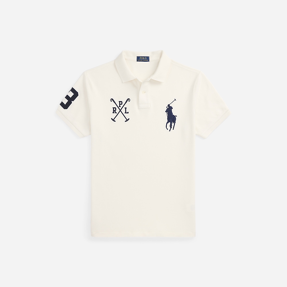 Custom Slim Fit Big Pony Mesh Polo Shirt - Nevis