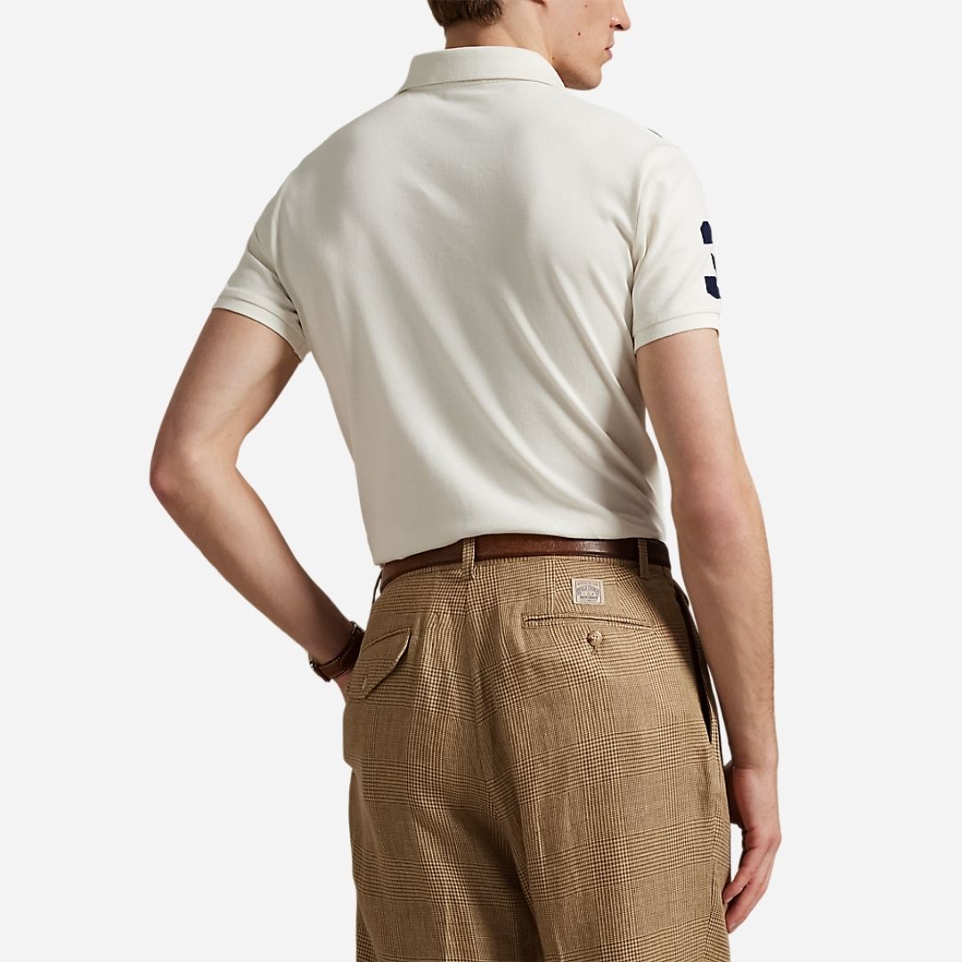 Custom Slim Fit Big Pony Mesh Polo Shirt - Nevis/Washed Forest