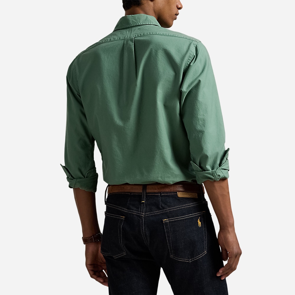 Custom Fit Garment-Dyed Oxford Shirt - Fatigue