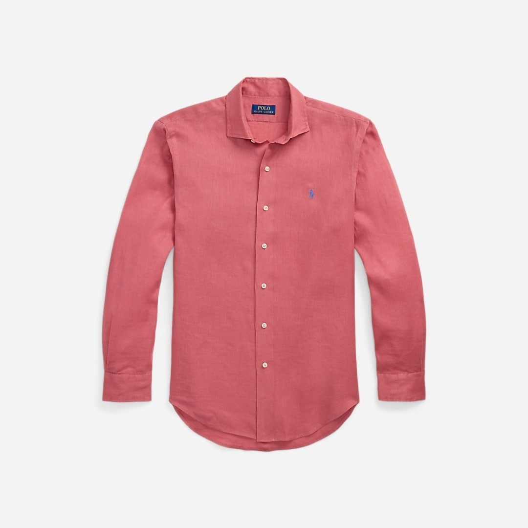 Slim Fit Linen Shirt - Adirondack Berry