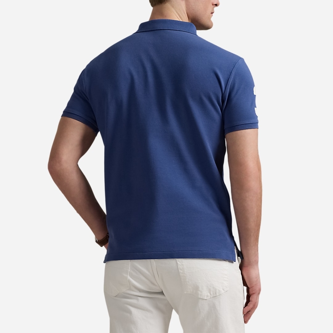 Custom Slim Fit Big Pony Mesh Polo Shirt - Old Royal
