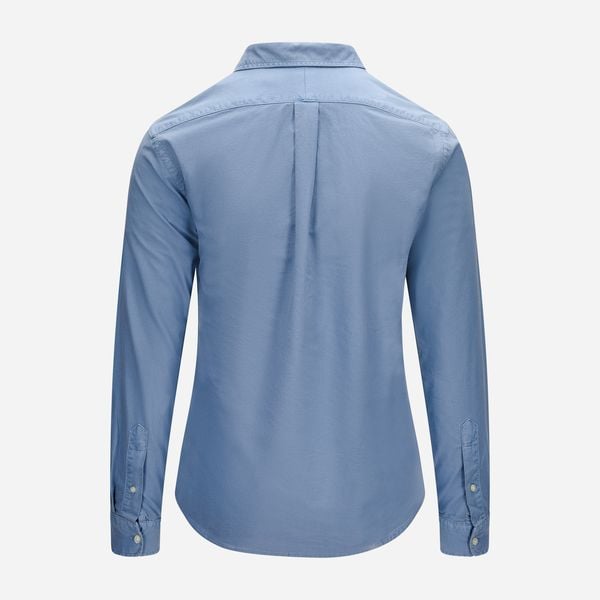 Custom Fit Garment-Dyed Oxford Shirt - Channel Blue