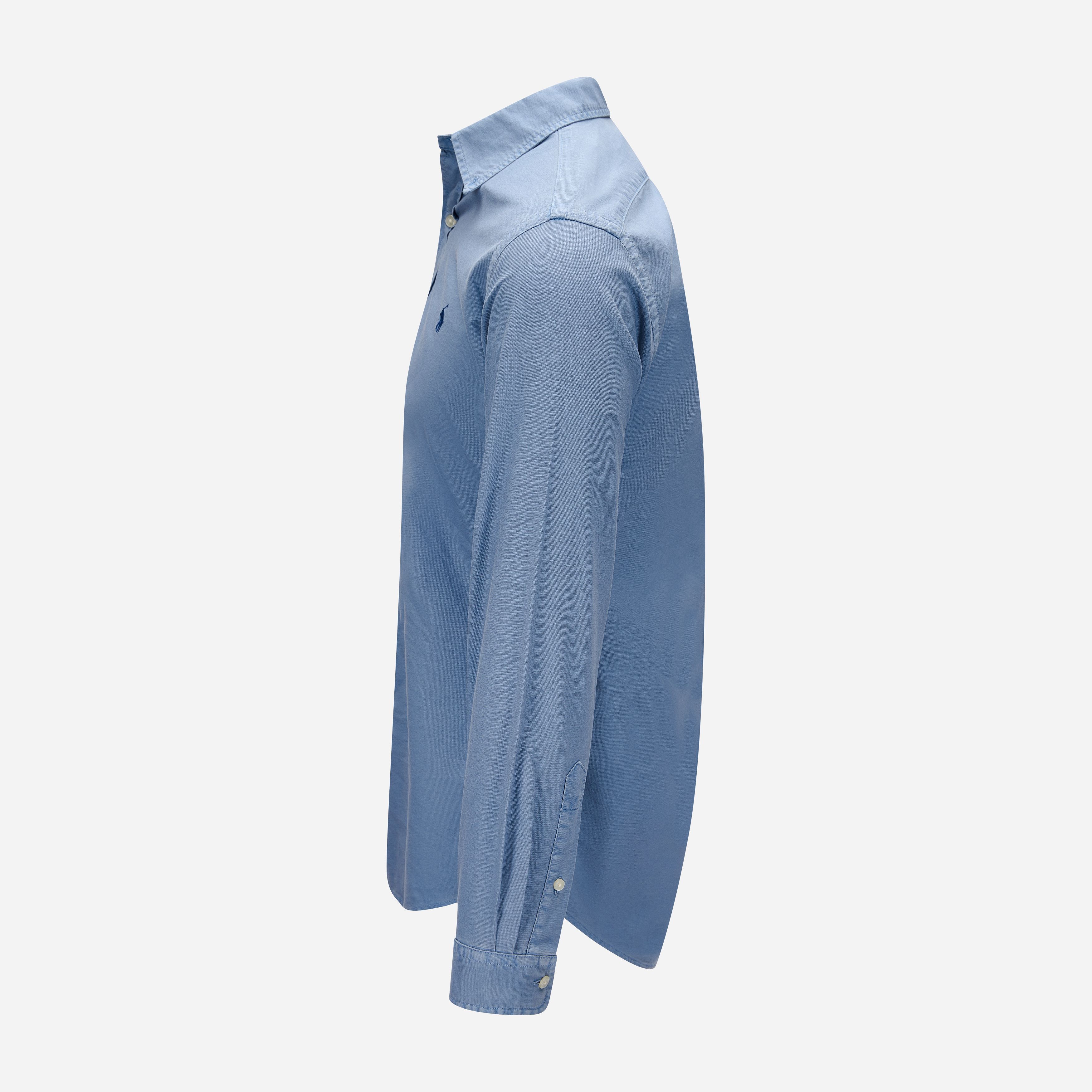 Custom Fit Garment-Dyed Oxford Shirt - Channel Blue