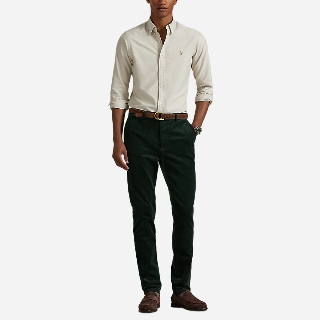 Slim Fit Oxford Shirt - Coastal Beige