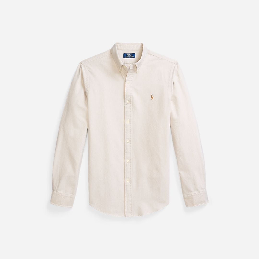 Slim Fit Oxford Shirt - Coastal Beige