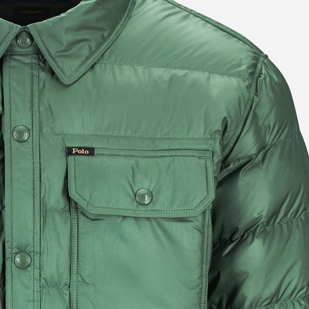 The Colden Quilted Shirt Jacket - Washed Forest
