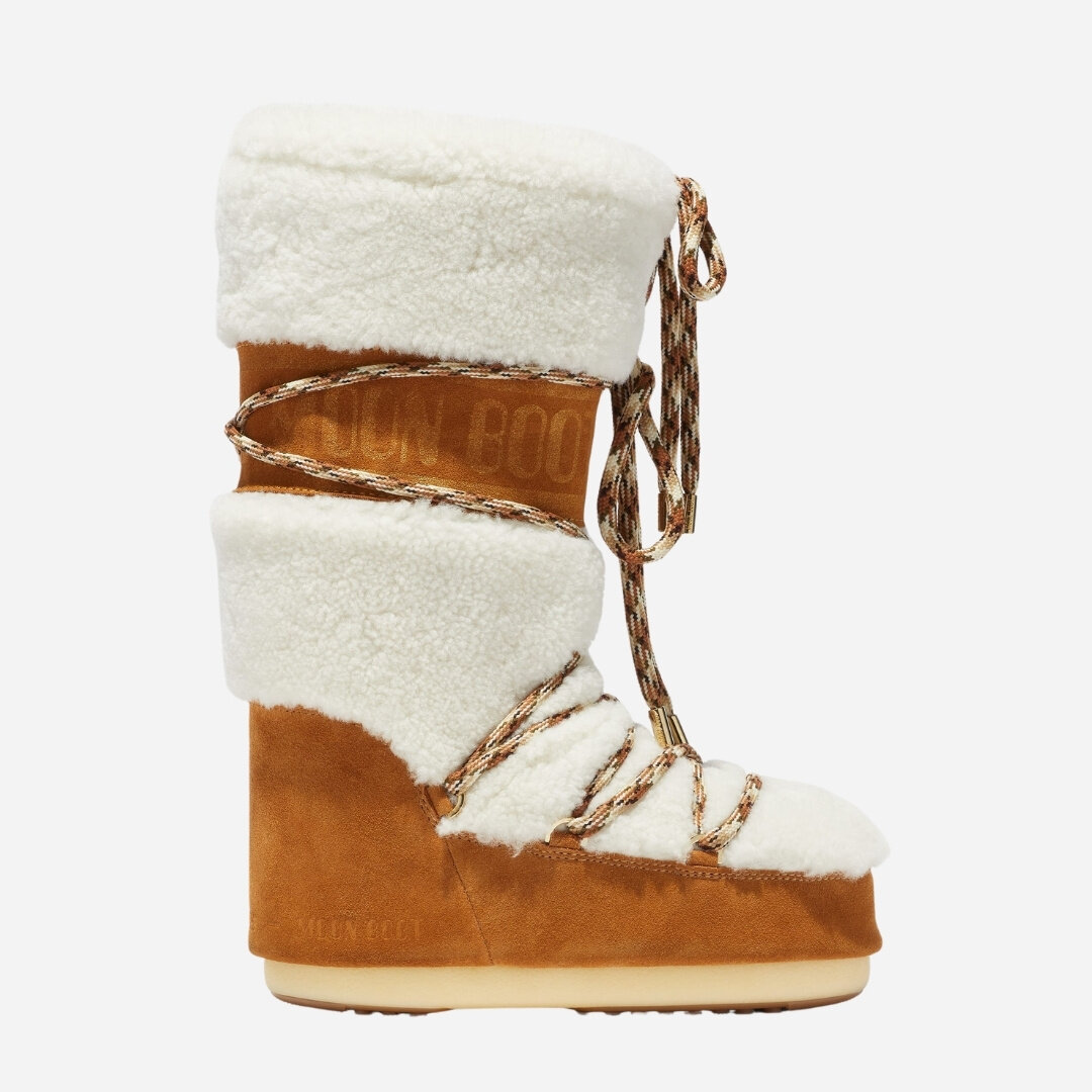 Icon Shearling Boots - Whisky/Off White