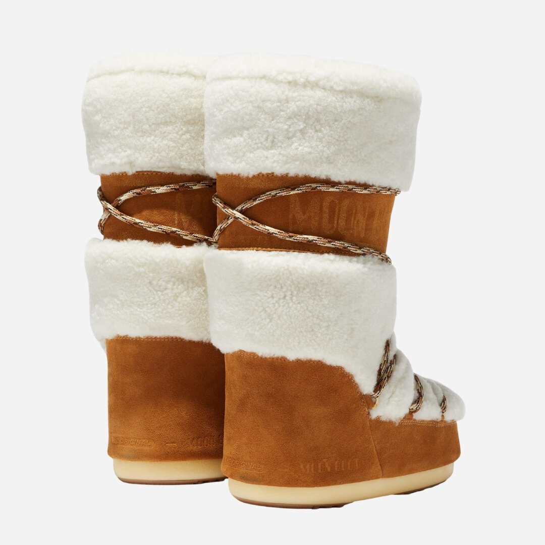 Icon Shearling Boots - Whisky/Off White
