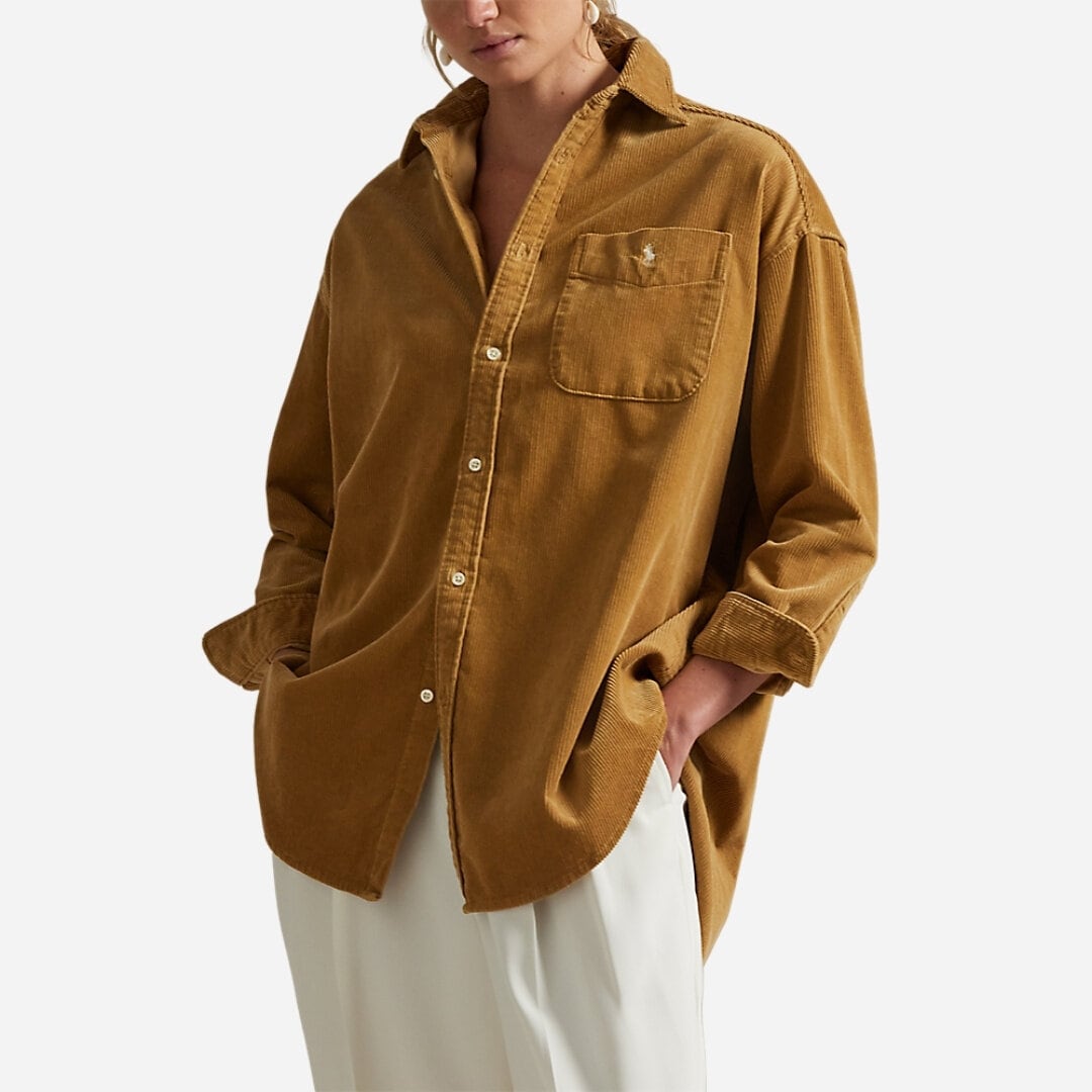 The Big Cotton Corduroy Shirt - Tan