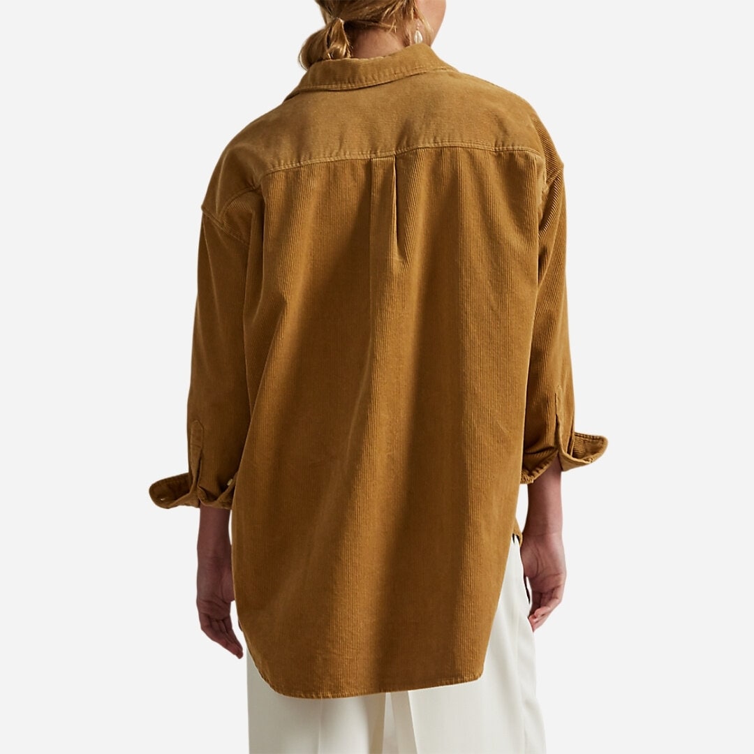 The Big Cotton Corduroy Shirt - Tan