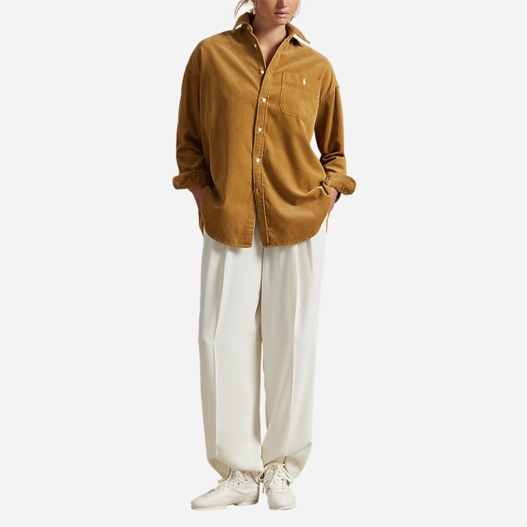 The Big Cotton Corduroy Shirt - Tan