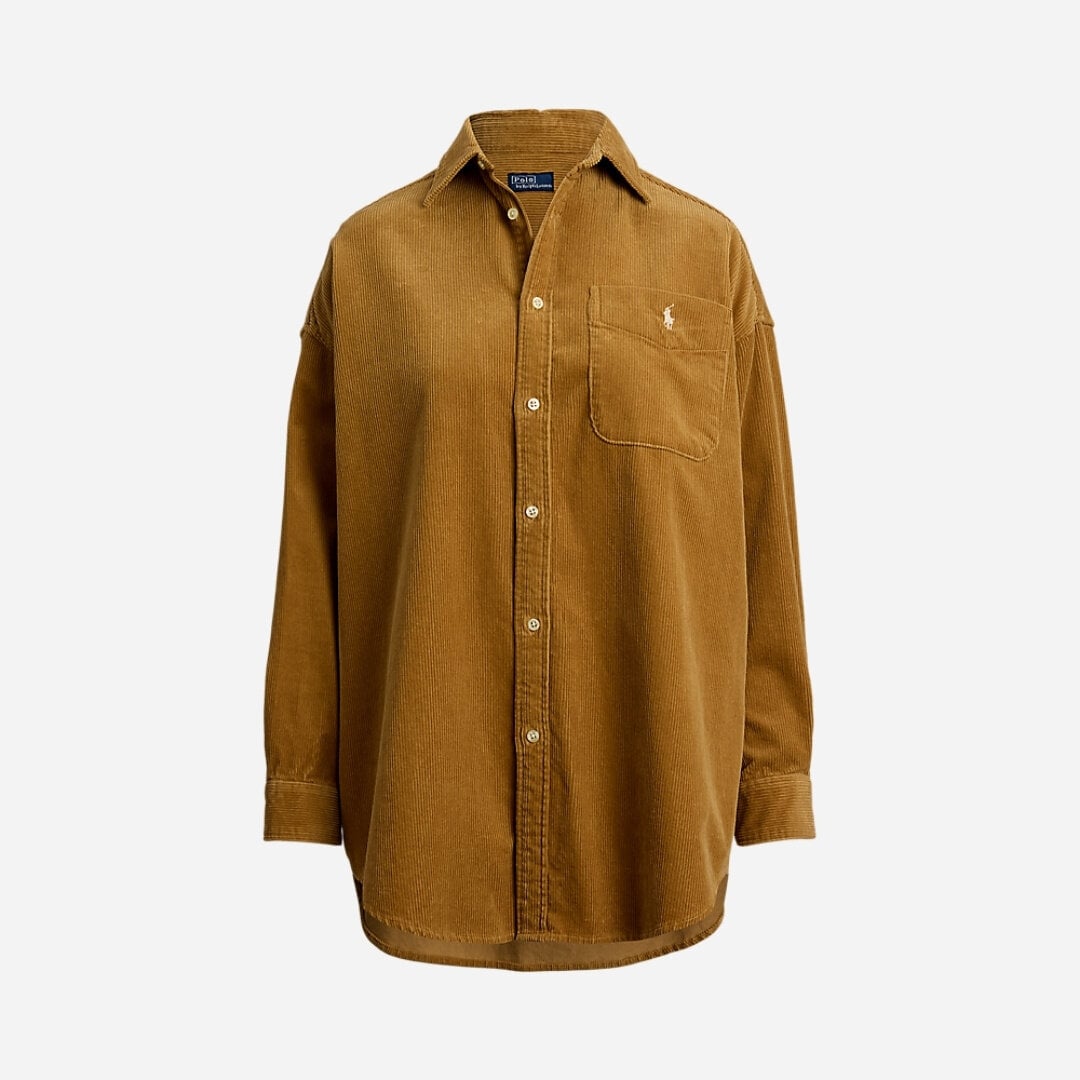 The Big Cotton Corduroy Shirt - Tan