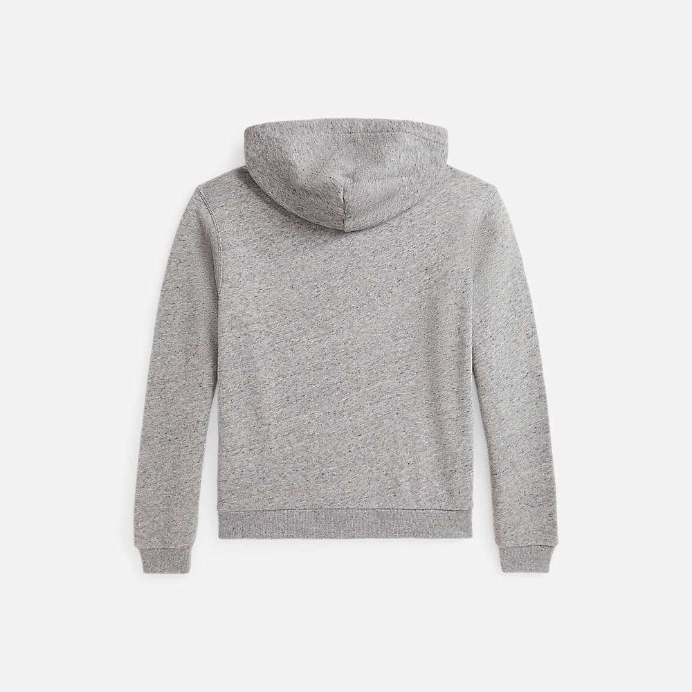 Cotton Fleece Full-Zip Hoodie - Dark Vintage Heather
