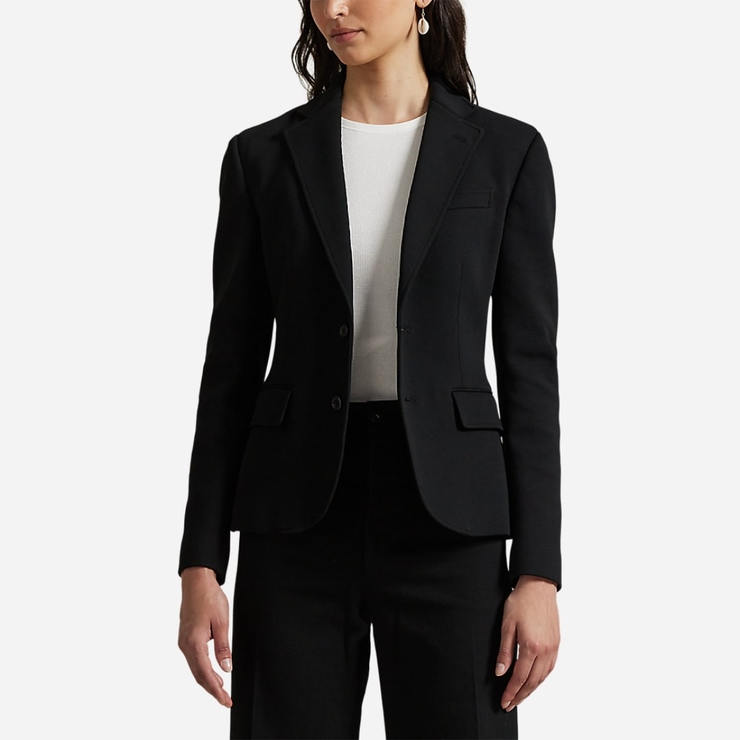 Double-Knit Blazer - Polo Black