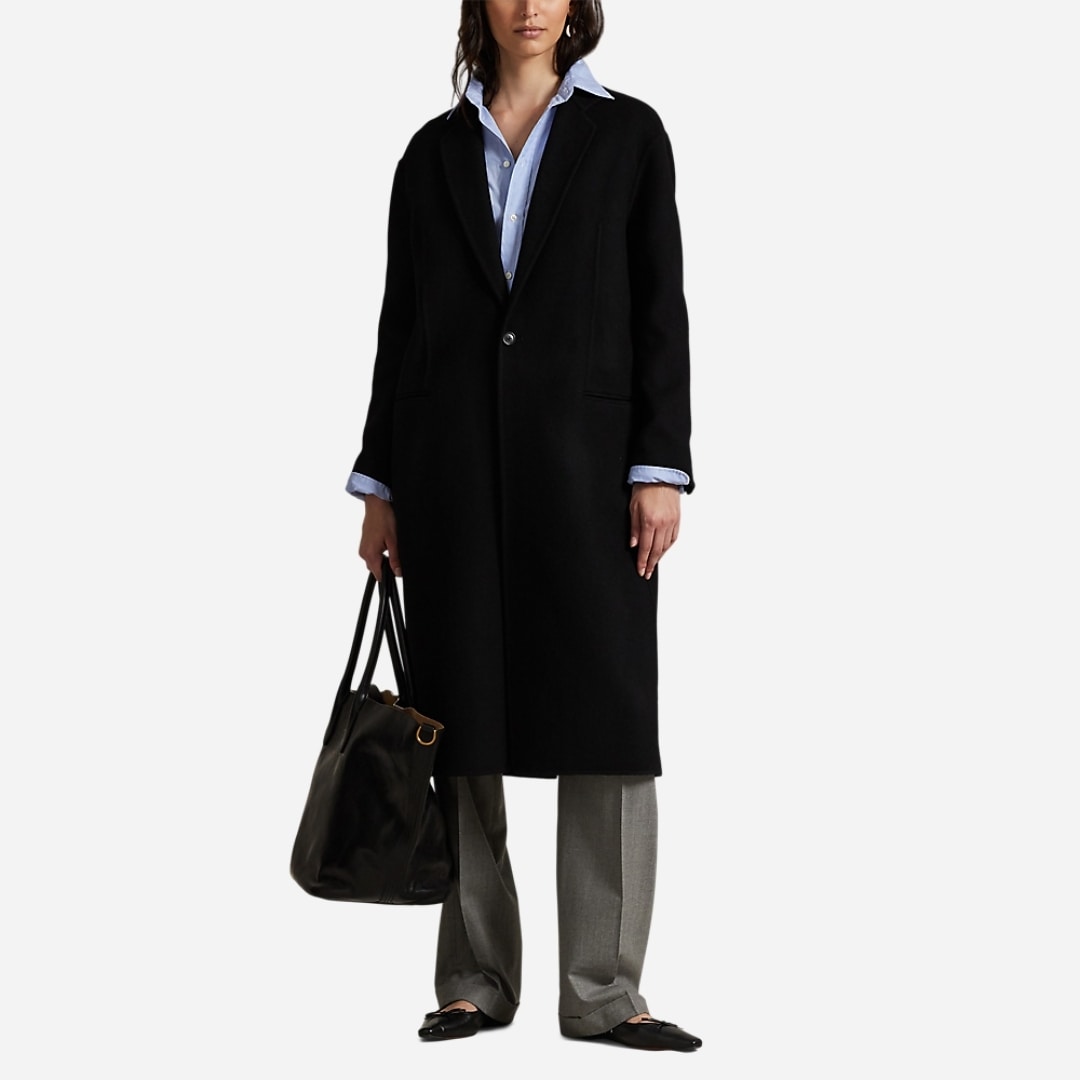 Double-Faced Wool Coat - Polo Black
