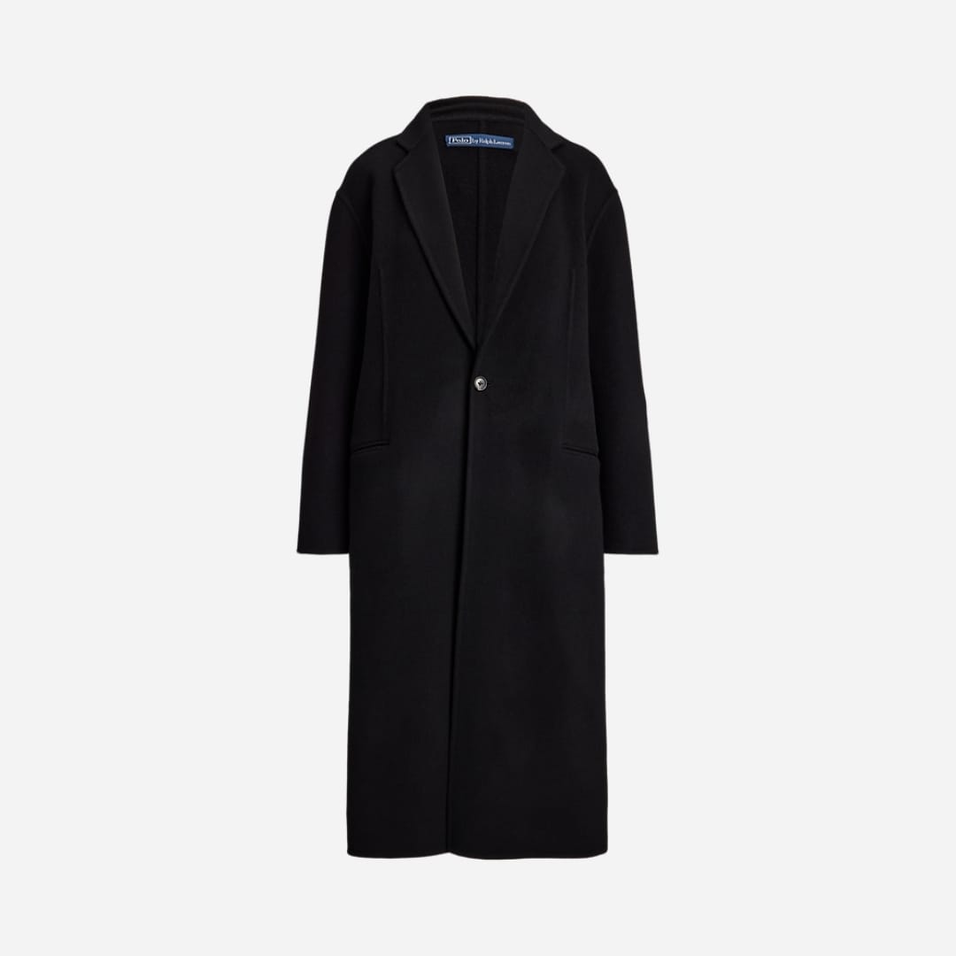 Double-Faced Wool Coat - Polo Black