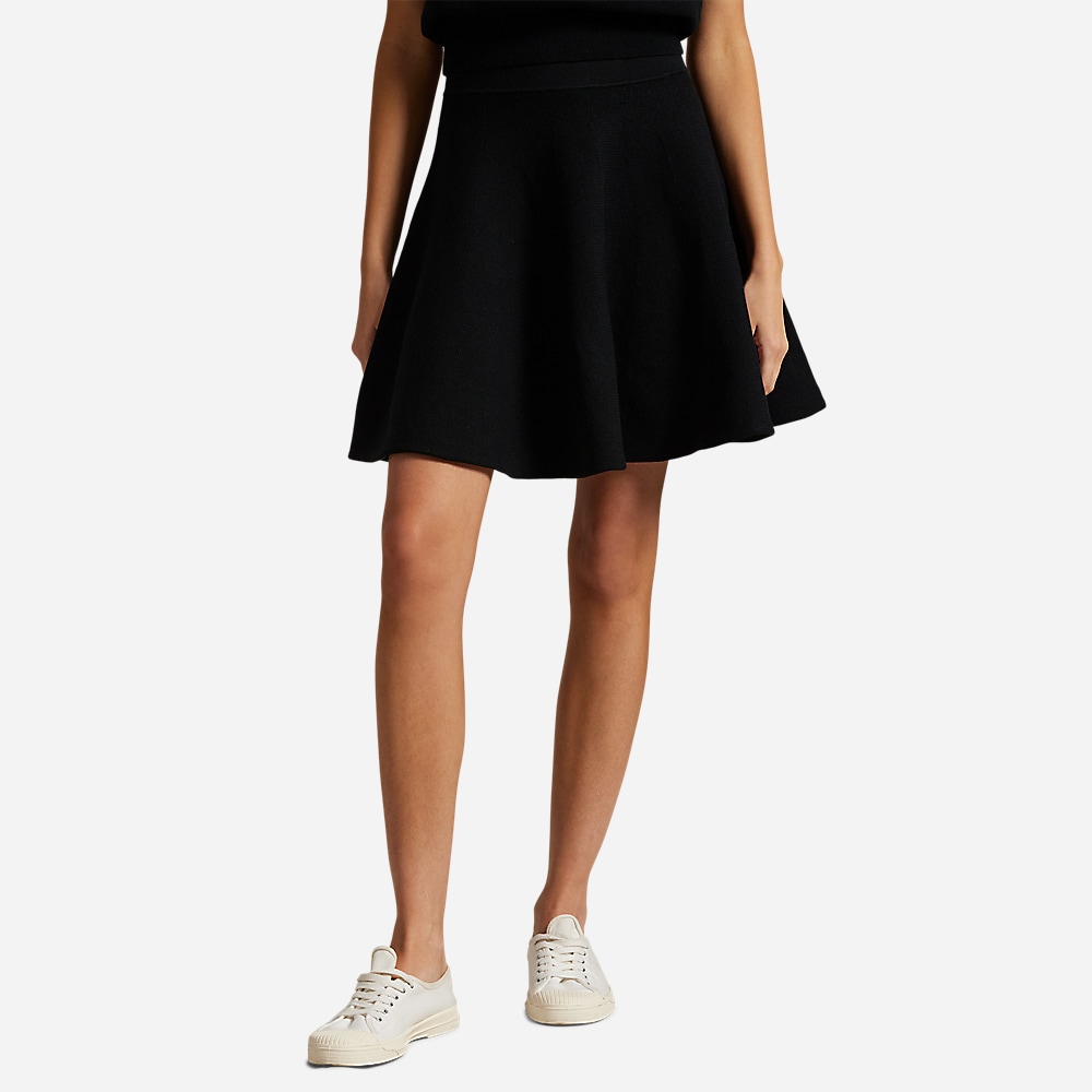 Knit Circle Skirt - Polo Black