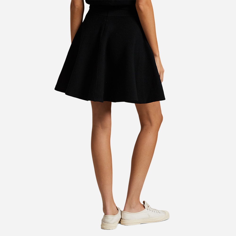 Knit Circle Skirt - Polo Black