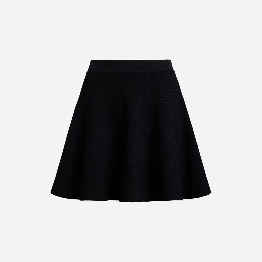 Knit Circle Skirt - Polo Black