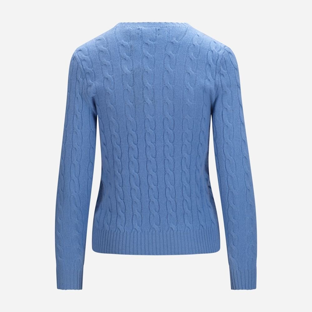 Cable Wool-Cashmere Crewneck Sweater - New Litchfield Blue