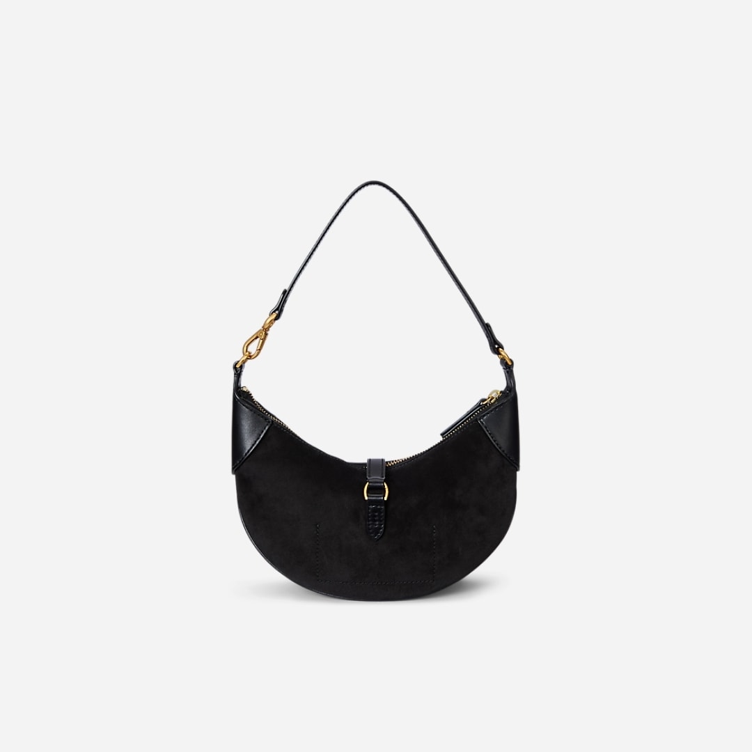 Polo I.D. Suede Mini Shoulder Bag - Black/G L