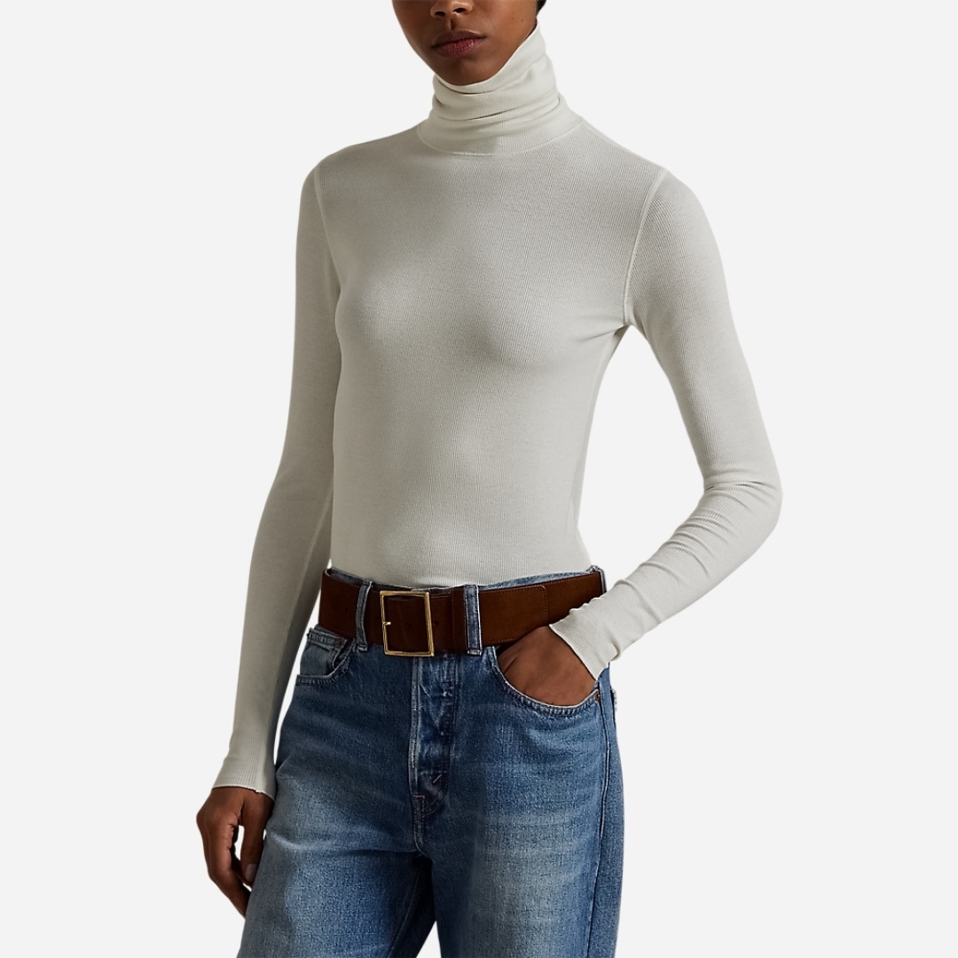 Stretch-Blend Turtleneck - Nevis