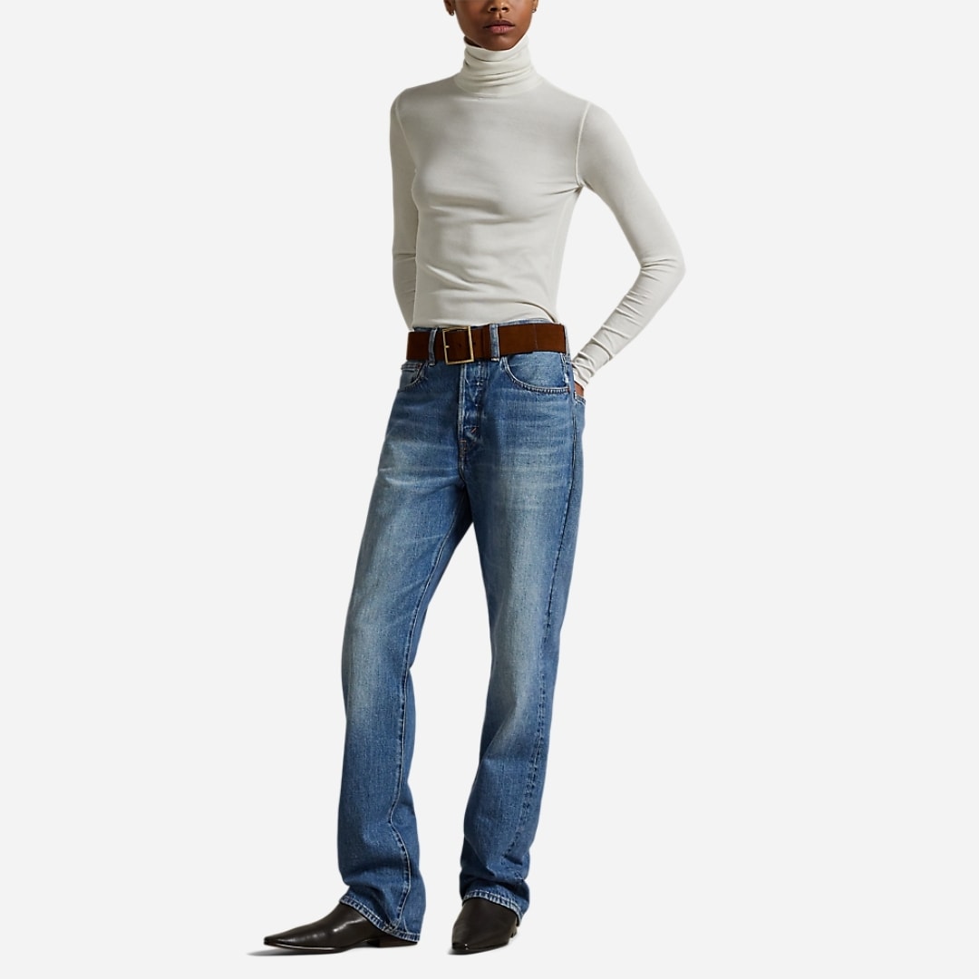 Stretch-Blend Turtleneck - Nevis