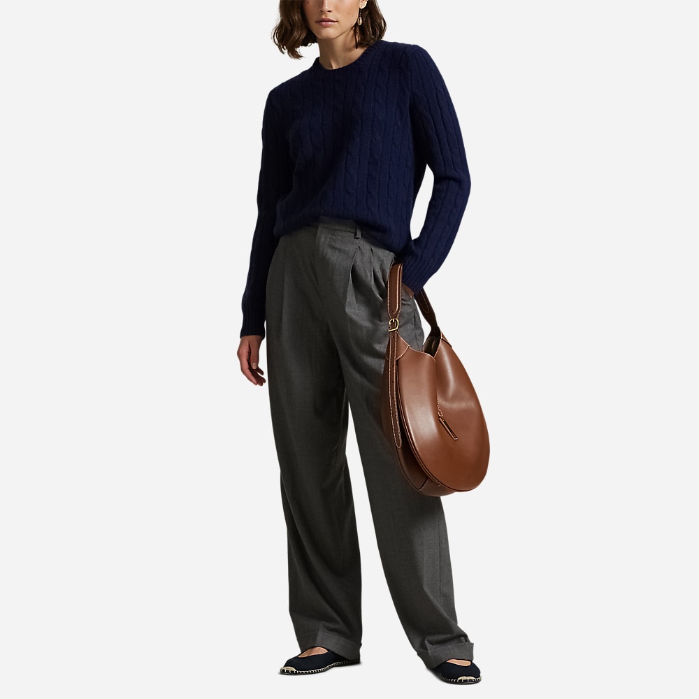 Flannel Wide-Leg Pant - Med Grey Melange