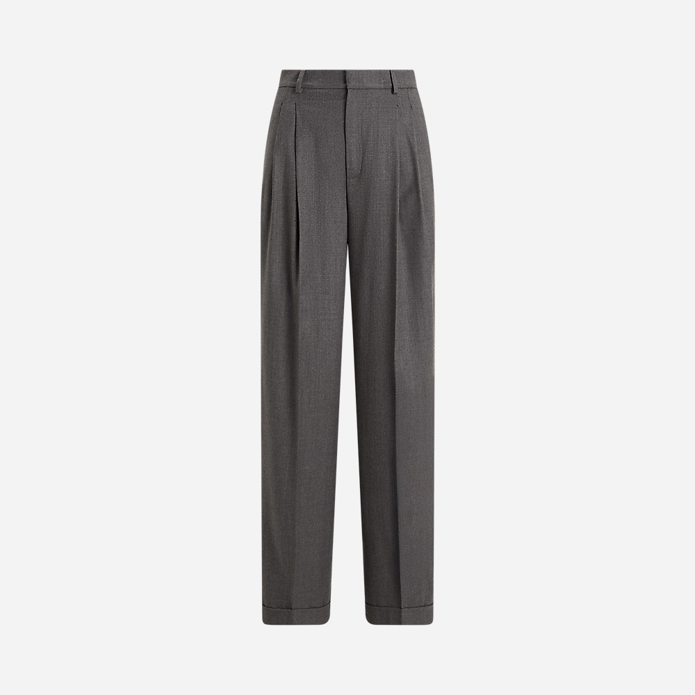 Flannel Wide-Leg Pant - Med Grey Melange