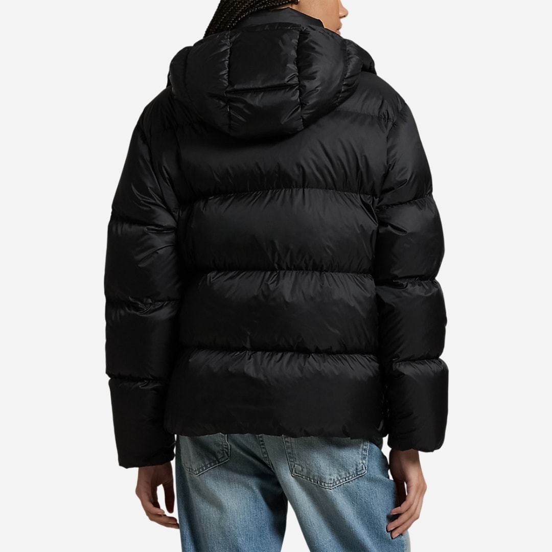 Water-Repellent Quilted Down Jacket - Polo Black