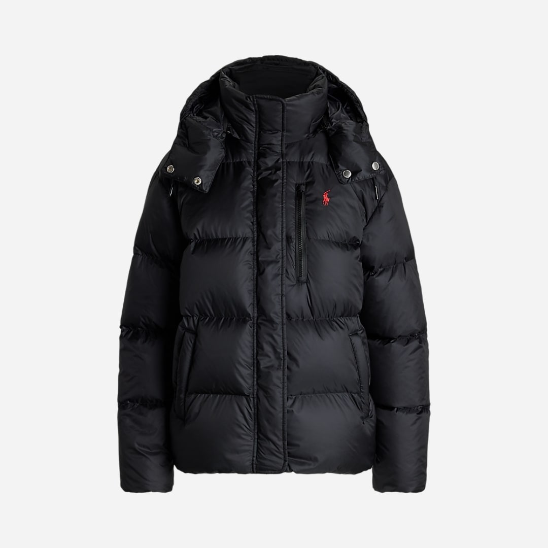 Water-Repellent Quilted Down Jacket - Polo Black