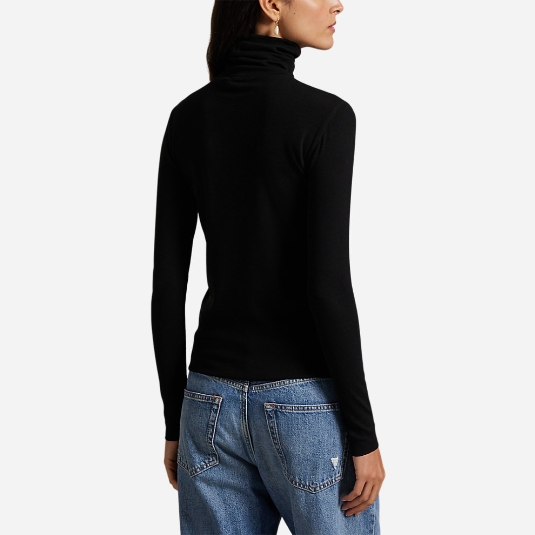 Stretch-Blend Turtleneck - Polo Black