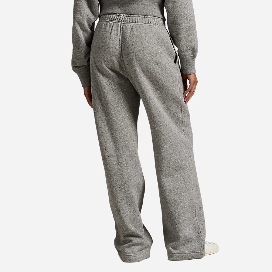 Drawstring Fleece Wide-Leg Sweatpant - Dark Vintage Heather