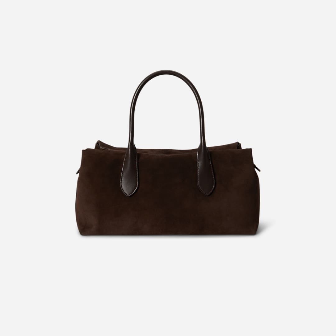 Bellport Suede Satchel - Chocolate/Tobacco