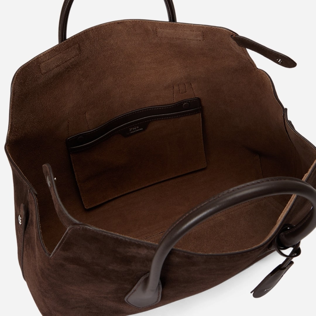 Bellport Suede Satchel - Chocolate/Tobacco