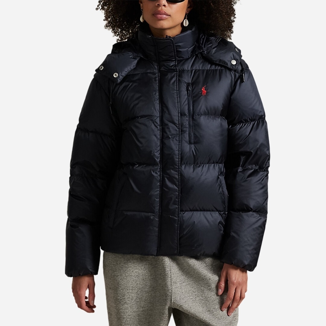 Water-Repellent Quilted Down Jacket - Rl Navy