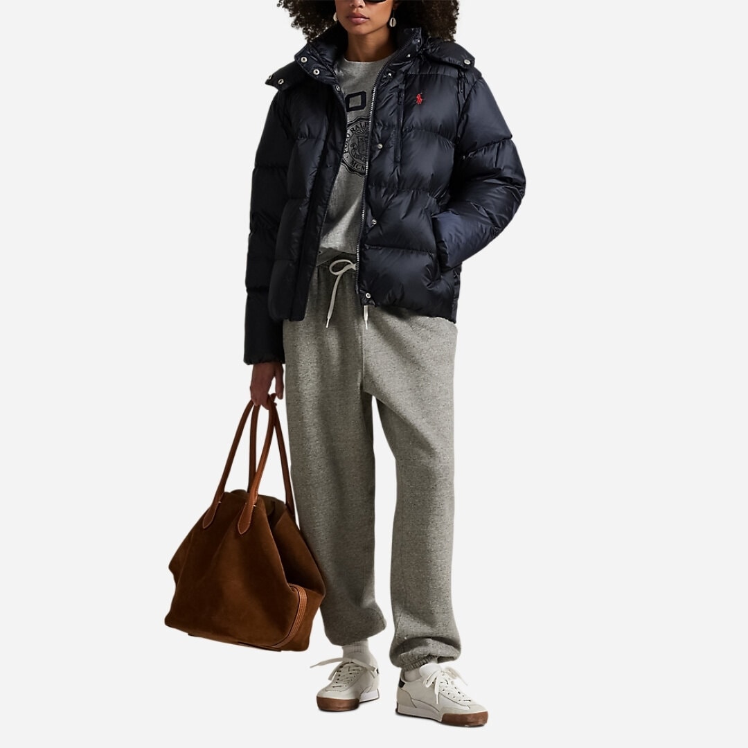 Water-Repellent Quilted Down Jacket - Rl Navy