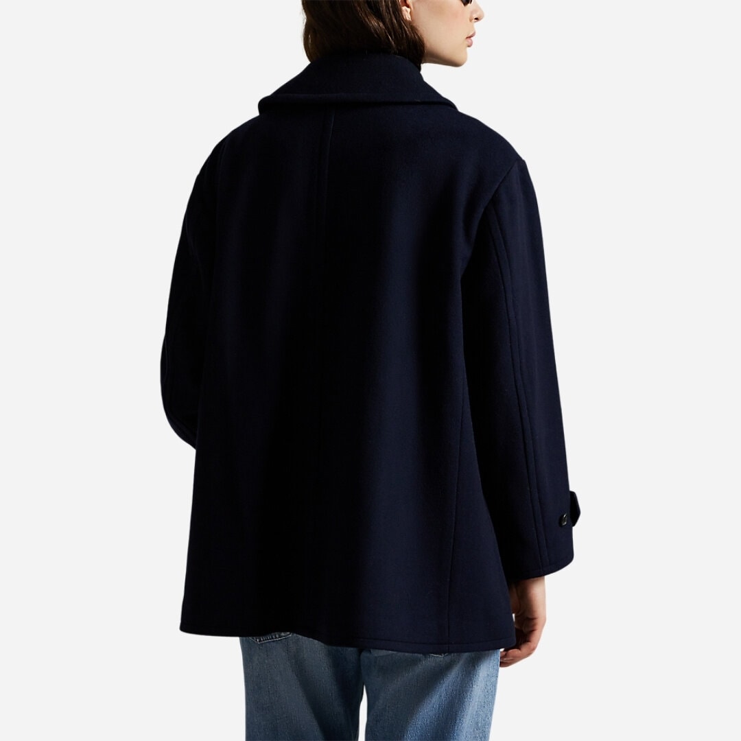 Wool Melton Peacoat - Ink