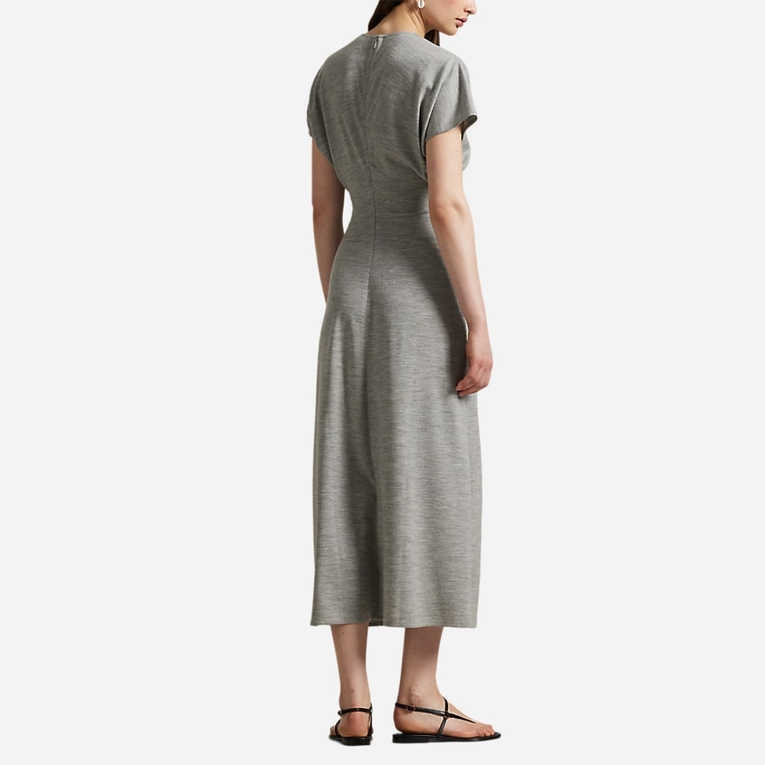Wool-Blend Dolman Dress - Light Smoke Heather