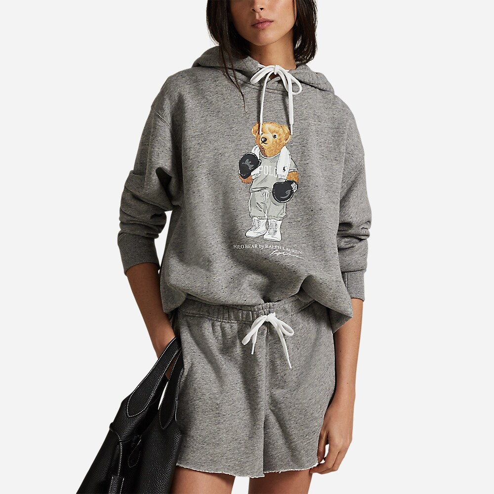 Polo Bear Fleece Hoodie - Dark Vintage Heather