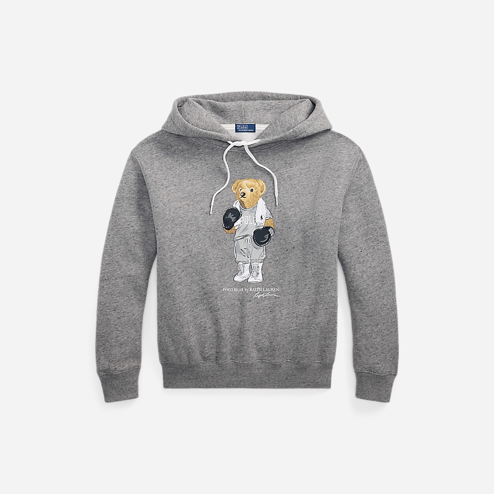 Polo Bear Fleece Hoodie - Dark Vintage Heather