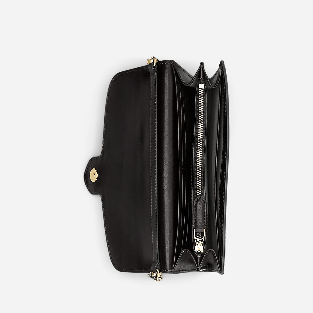 Leather Medium Adair Crossbody - Black